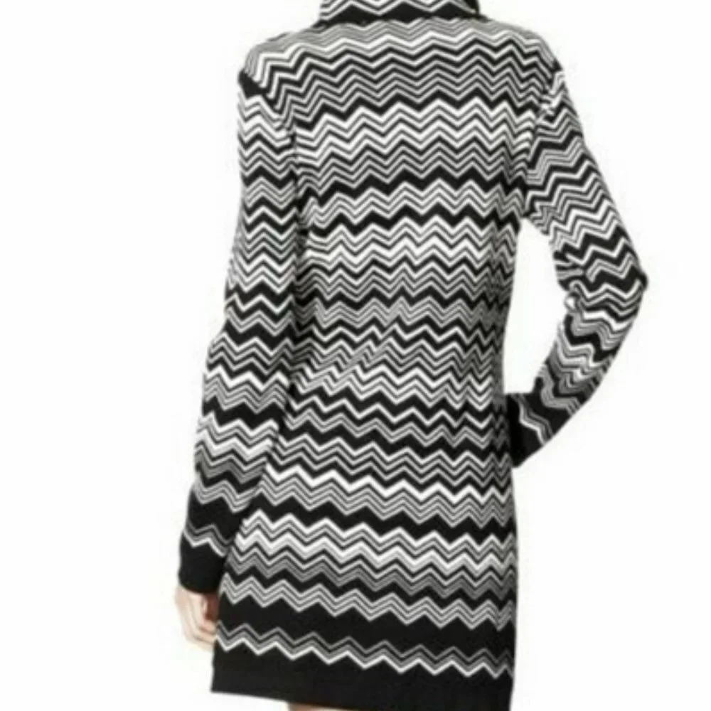 Missoni for Target Black and White Chevron Long Sweater Collared Jacket Small - Picture 2 of 2